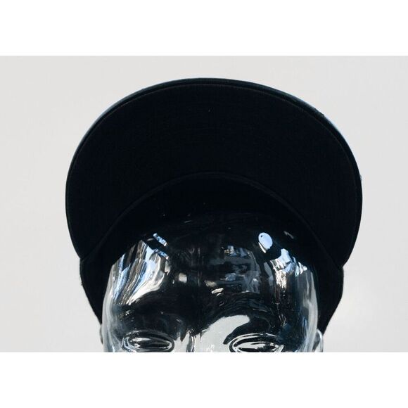 Nike True Air Snapback Strapback‎ Hat Cap in Leather Wool Black - Picture 3 of 11